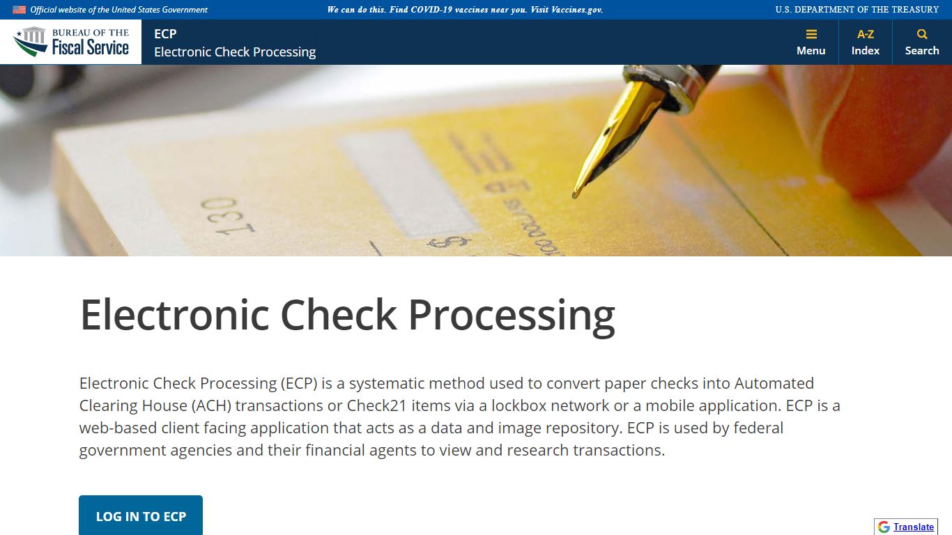 Electronic Check Processing - Bureau of the Fiscal Service